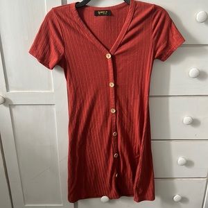 Orange Bodycon Dress